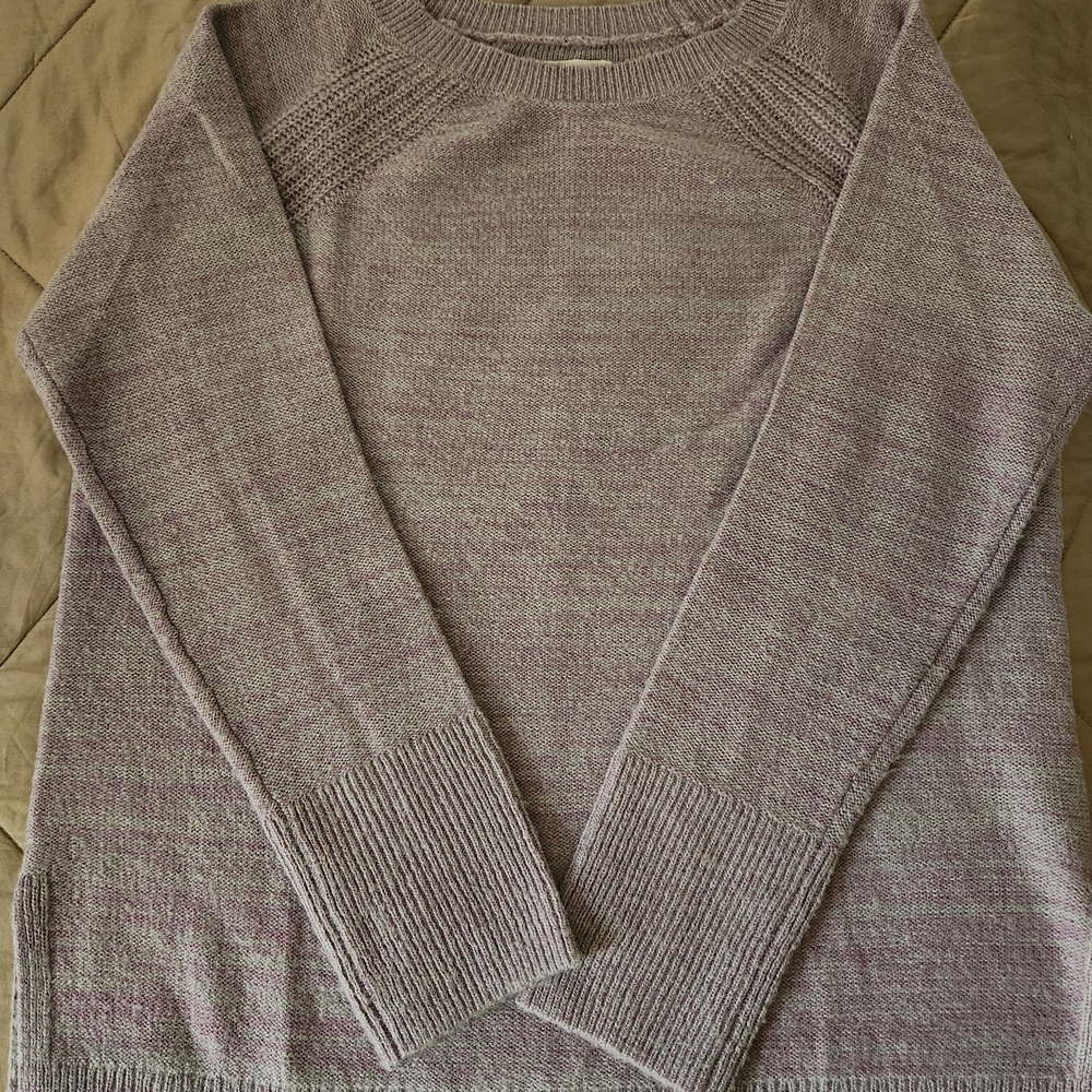 Lou & Grey Purple Crew Neck Sweater